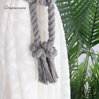 Hightechworld - cuerda de lino de algodón, Color sólido, hebilla de cortina, Clip de tejido a mano (8)