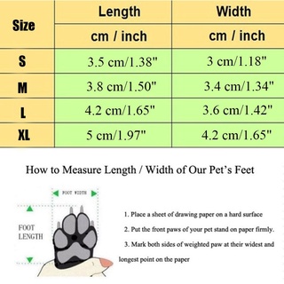 FORMAKEAN 4pcs With Velvet Warm Dog Shoes Thick Footwear Pet Shoes Small Cats Winter Waterproof Anti-slip Puppy Socks Rain Snow Boots/Multicolor (2)