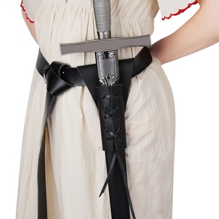Sword Designs Accesorio de estoque Assassin Sword Frog Cinturn de de cuero para cosplay