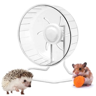 ~ rueda de correr silenciosa con soporte de metal para hamster ejercicio seguro disco de plástico (7)