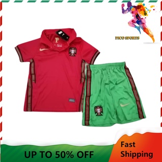 [traje Infantil]portugal Jersey Home Set 21/22 niños fútbol Jersey Portugal Home Jersey con pantalones traje ropa deportiva Kit