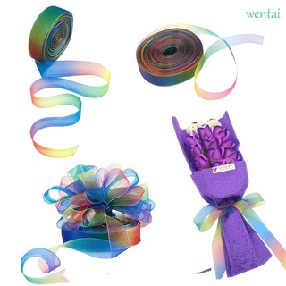 Wentai listón De arcoíris Colorido De Organza con transferencia Térmica/ram De Flores/accesorios para fiestas