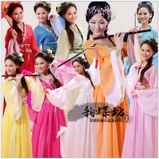 Vestido Hanfu tradicional chino para mujer, ropa Hanfu roja y blanca, vestido de hada china, traje antiguo chino de la Dynasty Tang
