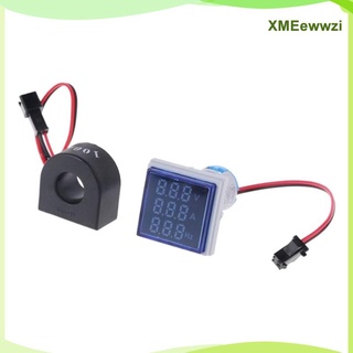 [XMEEWWZI] Voltímetro LED Amperímetro 3 En 1 Medidor De Frecuencia Hertz Indicador De Voltaje De Corriente