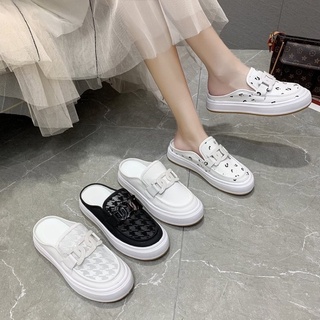 Deslizamiento en coreano blanco zapatos de importación/zapatos blancos de importación/deslizante en zapatos de moda de las mujeres/zapatos de moda deslizamiento en las niñas