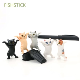 Palillo de pescado regalo adornos niños pequeña estatua miniaturas lindo DIY gato danza de dibujos animados figura figuritas