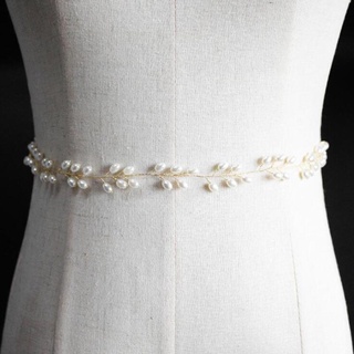 mujer vestido cinturón boda decorativo hecho a mano accesorios de vestir fiesta imitación perlas