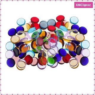 [listo stock] 200 g claro colorido redondo mosaico de vidrio azulejos tessera para artesanías de arte 15 mm