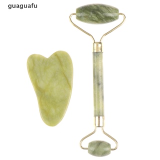 guaguafu roller y gua sha herramientas de jade natural rascador masajeador con piedras para cara mx