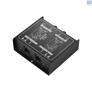 Di-2-convertidor De señal De inyección Di-Box pasivo Di-Box con interfaz Xlr Trs Para Guitarra eléctrica/bajo/en Vivo