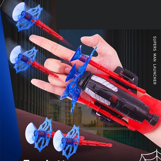 nuevo juego de juguetes de spider man de plástico cosplay spiderman guante lanzador juguetes divertidos (3)