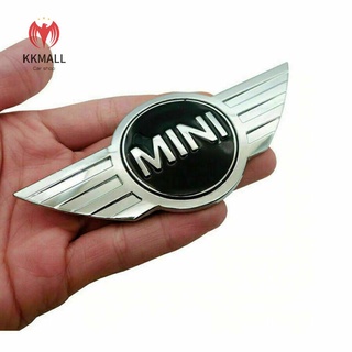 Dos piezas de logotipo de Mini Cooper hecho de metal cromado (3)