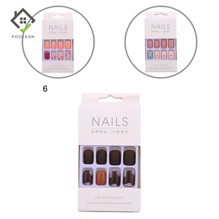 poolean Resin Fake Nail Patches Nails Extension False Nails Tips Nail Art for Women