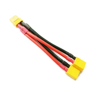 ciba xt60 - cable conector paralelo de batería (doble extensión y divisor de silicona, 1 hembra, 2 macho o 1 macho, 2 hembras) (9)