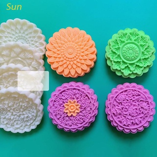 Sun plástico Mooncake molde 150g flor sello cortador de galletas molde DIY accesorio para hornear