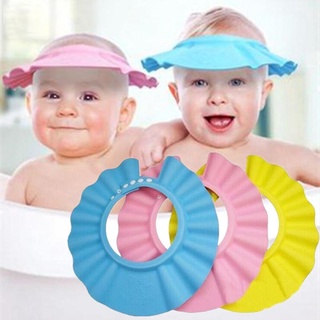 SKYDRIM Baby Bath Cap Hat Soft Protector Hair Shield Kid Shampoo Shower Safe Adjustable Wash/Multicolor (5)