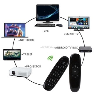 C120 2.4G Air Mouse Recargable Teclado Inalámbrico Mando A Distancia Para Android TV Box Ordenador