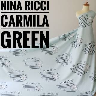 Nina Ricci Carmila - tela de metro verde (0,5 m)