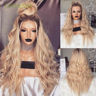 EYEHESHE Synthetic Blonde Hair Wigs Long Ombre Hairstyle Party Cosplay Costume Women Gradient Wavy Curly Mixed Color