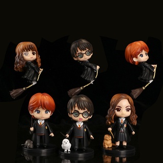 Figura de harry Potter escoba de equitación mago Hermione Ron juguete muñeca adornos