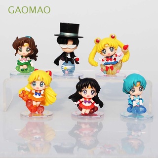 gaomao 6 unids/set sailor moon figura de acción anime muñeca juguete figura modelo juguetes versión q estatua de dibujos animados pvc decoración de tartas figura de acción miniaturas (1)