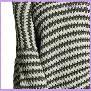 Women V Neck Long Sleeve Sweater Streetwear stripe Sweater Knitted, Ladies Long Sleeve Casual Jumper Pullover Autumn (6)