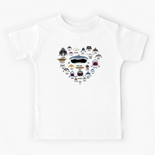 Niños camiseta tiburón especies bebé niños niño camisa divertido gráfico joven hipster vintage unisex casual niña niño camiseta lindo kawaii camisetas bebé niños top S-3X