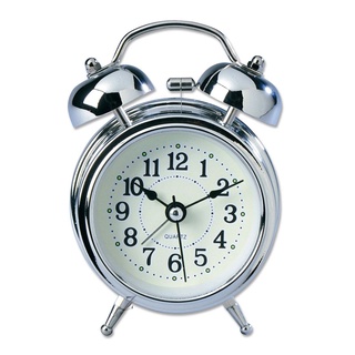 Reloj Despertador Doble Campana Vintage Elegante Con Luz Nocturna