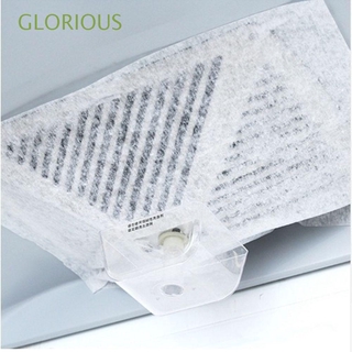 GLORIOUS 12Pcs/Set Kitchen Supplies Clean Filter Paper Suction Oil Paper Pollution Filter Mesh Cooking Grease Filter Range Hood Anti-oil Non-woven Fabric Oil Filter Film/Multicolor