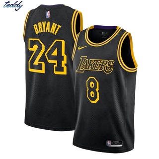 Nike 8/24 Mamba Week Lakers City Edition Kobe Memorial Jersey teddy