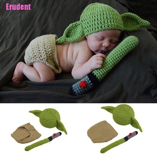Erudent| Más nuevo bebé fotografía sombrero ganchillo ropa conjunto de punto