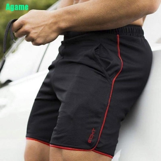 Agame verano de los hombres pantalones cortos de correr deportes Fitness pantalones cortos de secado rápido gimnasio Slim Shorts ZZK (6)