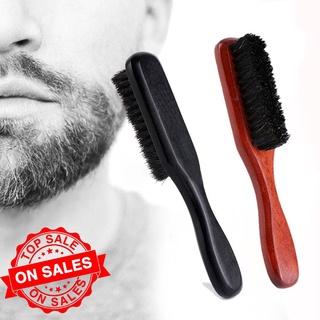 cepillo de barba de cerda natural de jabalí mini para hombre, bigote, cabello, limpieza facial sha m4e7