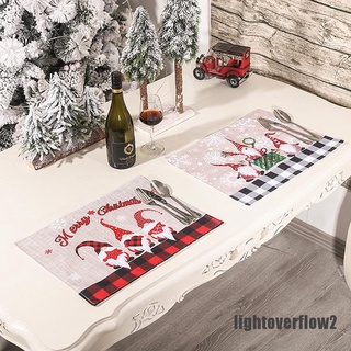 (lightoverflow2) 2022 nuevo mantel de navidad antideslizante alfombrillas de mesa alfombrillas de mesa bosque hombre almohadillas