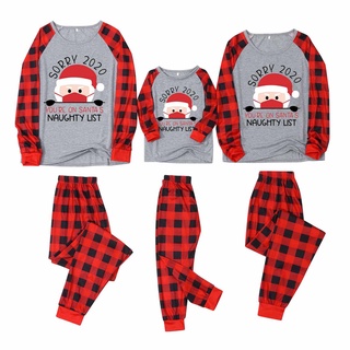 2020 cuarentena navidad pijamas conjunto de manga larga navidad familia coincidencia pijamas conjunto para la familia (5)