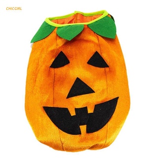CHICGIRL Halloween Transfiguration Pet Pumpkin Coat Crossdresser Costume Soft Dog Suit