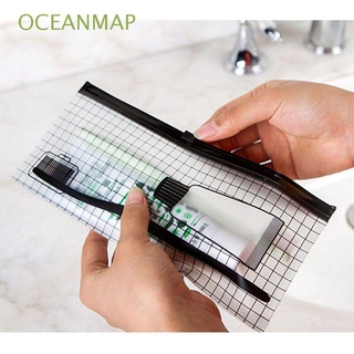 Oceanmap bolsa de almacenamiento de viaje lindo aseo Kit de lavado caso de cosméticos bolsa de las mujeres cepillo de dientes bolsa transparente de moda bolsa de maquillaje de PVC estuche