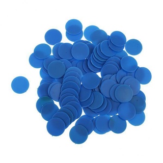 [12] 5x100x contadores de plástico opaco para juegos de mesa, guiños tiddly, color azul