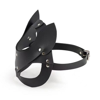Mask Half Eyes Cosplay Face Cat Leather Harness Mask Cosplay Halloween Mask