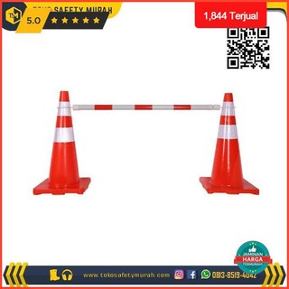 5.5 barra de cono de tráfico (alta calidad) seguridad vial/barra de cono retráctil - rojo y blanco