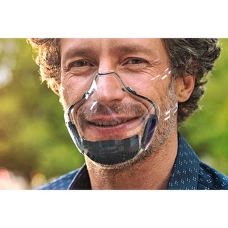 Mascarilla facial reutilizable cubrebocas anti salpicaduras Transparente