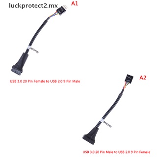 { luckprotect2 . mx } cable Convertidor usb 3.0 De 20 Pines Para Adaptador 2.0 De 9