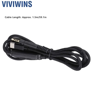 Viviwins Cable de auriculares tipo C a MM para HD598 HD579 HD558 HD518 Cable de auriculares