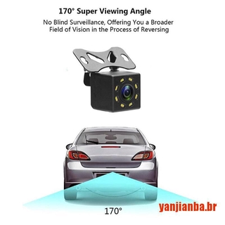 Yanba 8 Led cámara De visión trasera para automóvil Auto estacionaria reversa De respaldo cámara De visión nocturna (2)