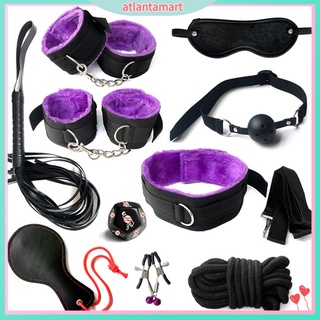 10Pcs/Set SM Game Restraint Bondage Whip Handcuffs Adult Couple Sex Toys Tools