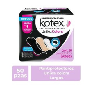 Kotex Pantiprotectores Unika colors 3 piezas de 50 pantis cada uno