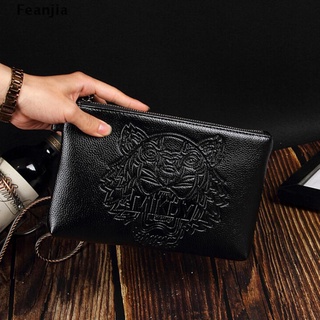 [Fea] Men Large Capacity Long Wallet Handbag Retro Leather Clutch Pouch Bag Business MX