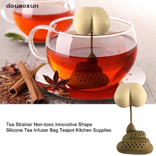 douaoxun divertido filtro de té en forma de caca reutilizable de silicona infusor de té portátil colador de té mx (6)