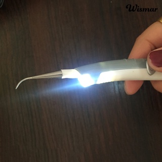 Wis limpiador de blanqueamiento de dientes eliminar manchas ultrasónicas dentales Pick con LED