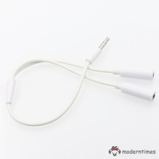Mt adaptador divisor de auriculares Jack de 3.5 mm 1 macho a 2 hembra Cable de Audio de extensión para iPhone 6s Plu (2)